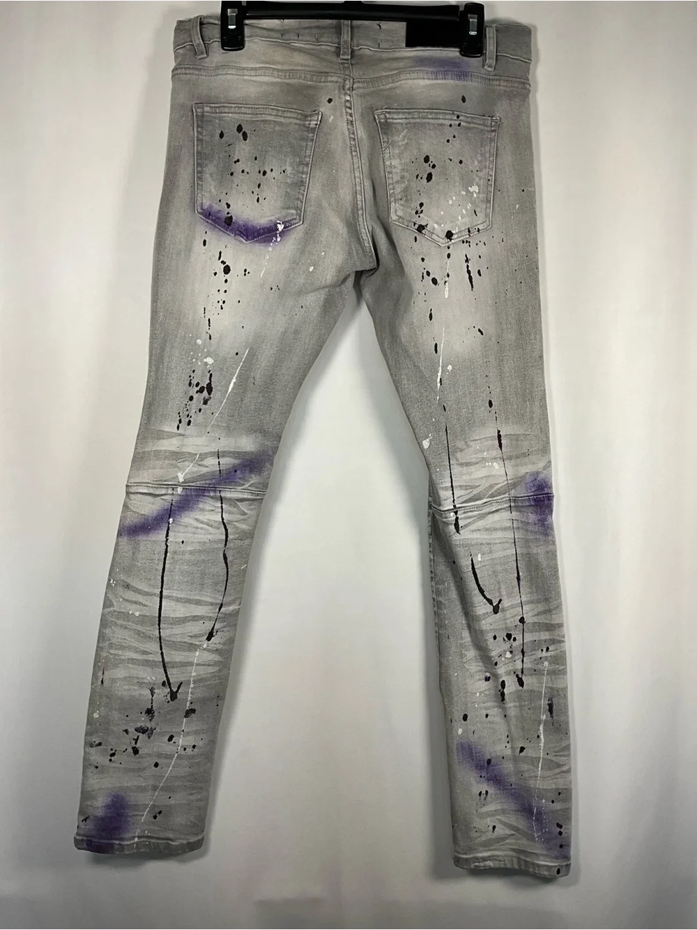 AHP Another Hype Piece Jeans Size 32 Distressed Paint Splattered Skinny Jeans